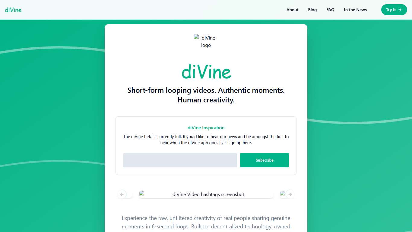 diVine Web - Short-form Looping Videos on Nostr